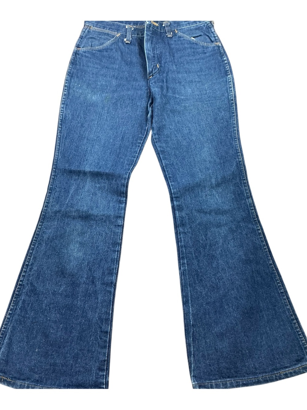 Vintage 70s Wrangler flare/boot cut medium/dark wash jeans 29 x 30 USA made